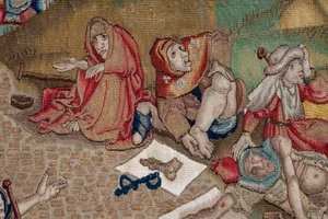 Tapetet inspirert av verkene til Hieronymus Bosch, ca. 1560 (gull, sølv, silke og ull)