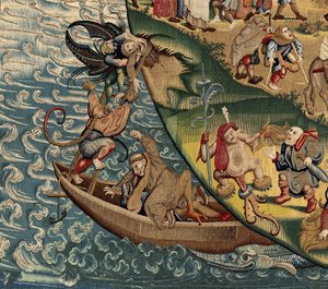 Tapetet inspirert av verkene til Hieronymus Bosch, ca. 1560 (gull, sølv, silke og ull)