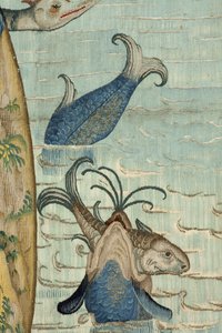 Tapetet inspirert av verkene til Hieronymus Bosch, ca. 1560 (gull, sølv, silke og ull) av Hieronymus (after) Bosch