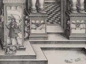 Nedre del av inngangspartiet til høyre portal Die Porten des Adels, og Ytre Ri..., 1515.