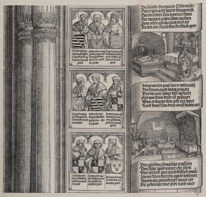 Graven reist av Maximilian for sin far, og den keiserlige skatten, med portretter av..., 1515.