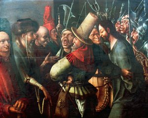 Kristus brakt for Pilatus, av Hieronymus Bosch (ca. 1450-1516), olje på panel, 61x77 cm. Nederland av Hieronymus Bosch