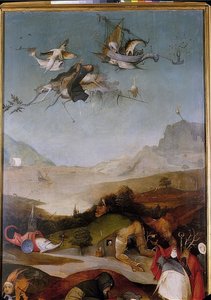 The Temptation of Saint Anthony (Triptycon, detalj på venstre fløy) av Hieronymus Bosch