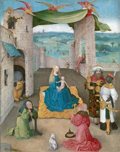 The Adoration of the Magi, ca. 1475 (olje og gull på eik) av Hieronymus Bosch