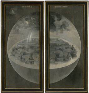 The Garden of Earthly Delights. Triptych, omvendt: Skapelsen av Hieronymus Bosch