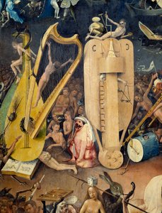 The Hell Detail of the right del av triptych of "The Garden of Terrestrial Delices"" av Hieronymus Van Aken (Aken) dit Jerome Bosch (1450-1516) av Hieronymus Bosch