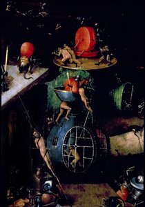 Den siste dommen (altertavle): Detalj av en urne av Hieronymus Bosch