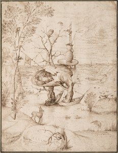 Tremannen, ca. 1505 (brunt blekk på papir) av Hieronymus Bosch