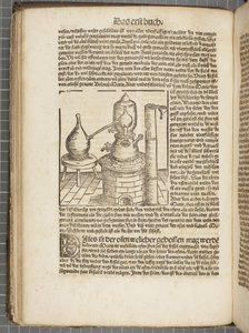 Destillering av boken av Hieronymus Brunschwig