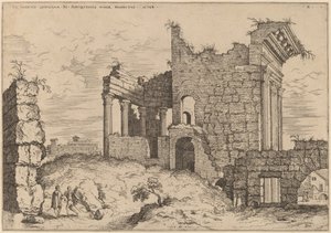 Andre visning av Forum of Nerva av Hieronymus Cock