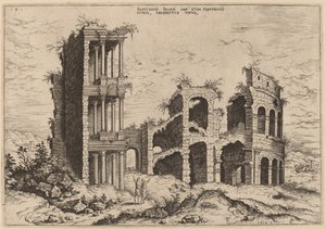 Septizonium og Colosseum av Hieronymus Cock