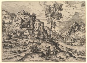 Tobit fra Landskap med bibelske og mytologiske scener, 1558.