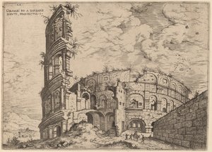 Utsikt over Colosseum av Hieronymus Cock