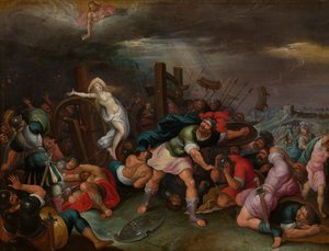 Martyrdommen til Saint Catherine of Alexandria (olje på panel)