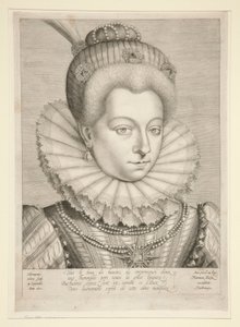 Portrett av Catherine Henriette de Balzac D av Hieronymus Wierix
