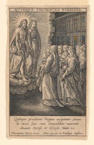 The Five Wise Virgins, fra suiten "Speculum Virginitatis" av Hieronymus Wierix