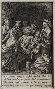 The Passion: The Entombment av Hieronymus Wierix