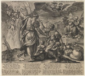 De to dødsfallene, andre halvdel av 1500-tallet. av Hieronymus Wierx