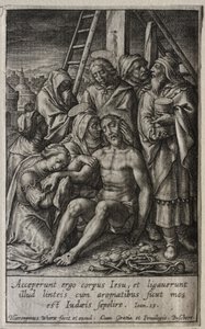 The Passion: Deponering fra korset. av Hieronymus or Jerome Wierix