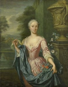 Portrett av Claudine van Royen (født 1712), kone til Pieter Teding van Berkhout av Hieronymus van der Mij