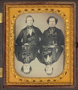Portrett av to menn, ca. 1850 (foto) av Higgins