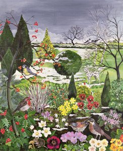 Vinter fra The Four Seasons (en av et sett på fire) av Hilary Jones