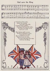 God Save The King (farge litho)