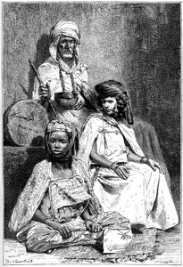 Arabisk trollmann, Biskra og El-kantra kvinner, c1890