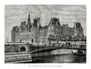 Rådhuset, Paris, Frankrike, 1886