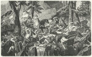 Karl den Store krysser Alpene, 773 (gravering) av Hippolyte Delaroche
