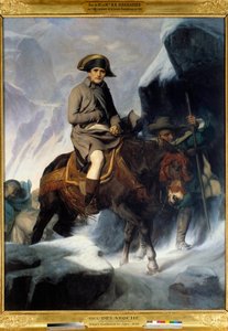 Portrett av Napoleon Bonaparte (1769-1821) som krysser Saint Bernard i 1800 Maleri av Paul Delaroche (1797-1856). 1848. Dim. 2,22 X 2,89 m. - Portrett av Napoleon Bonaparte (1769-1821) som krysser Saint Bernard i 1800. Maleri av Paul Delaroche (179