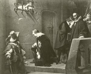 The Death of Strafford (gravyr) av Hippolyte Delaroche
