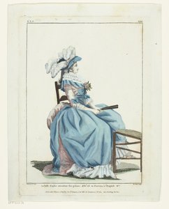 Gallery of French Fashions and Costumes 1787, TTT.388: Den vakre Sophie venter... av Hippolyte Le Bas