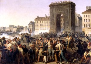 Overgrep ved Saint Denis-porten, maleri 1830 av Hippolyte Lecomte