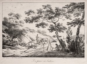 Canon klar til å skyte av Hippolyte Lecomte