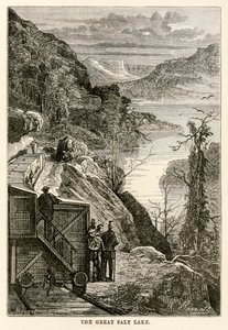 Den store saltsjøen, fra hele verden på åtti dager av Jules Verne (1828-1905) gravert av Prévost, 1873