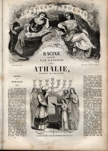 Athalie tragedie by Jean Racine in five acts - engraving in “” Oeuvres de Jean Racine”” illustrated by Pauquet and notice by Emile de La Bedolliere - 1851 av Hippolyte Louis Pauquet