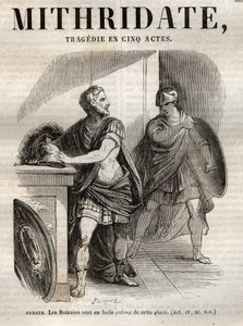 Mithridate tragedie en cinq actes de Jean Racine - engraving in “” Oeuvres de Jean Racine”” illustrated by Pauquet and notice by Emile de La Bedolliere - 1851 av Hippolyte Louis Pauquet