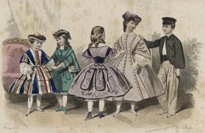 Uten tittel, april 1861 (håndfarget gravering) av Hippolyte Louis Pauquet