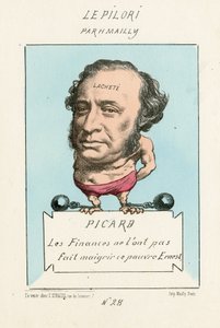Økonomien fikk ham ikke til å gå ned i vekt denne stakkars Ernest, Le Pilori, nummer 28, rundt 1870 (litografi)