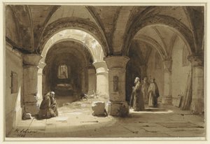 Klosterhvelv med munker