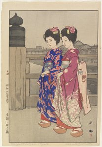 Den store broen i Sanjo_ i Kyoto av Hiroshi Yoshida