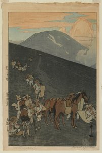 Umagaeshi, fra serien, Ten Views of Mount Fuji, Showa-tiden av Hiroshi Yoshida