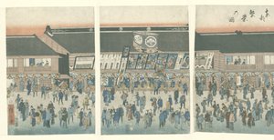 Aktivitet i den østlige hovedstaden Toto hanei no zu (tittel på objekt) av Hiroshige (I) , Utagawa