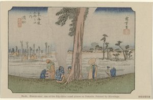 Hamamatsu nr. 30. Hawawatsu: et av de femtitre kjente stedene på Tokaido, malt av Hiroshige De Tôkaidô van Hiroshige (serietittel) Hiroshige no fude Tôkaidô (serietittel på objekt) av Hiroshige (I) , Utagawa