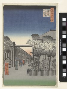 Dawn in the Yoshiwara Kakuchu toun (tittel på objekt) One Hundred Famous Views of Edo (serietittel) Meisho Edo hyakkei (serietittel på objekt) av Hiroshige (I) , Utagawa