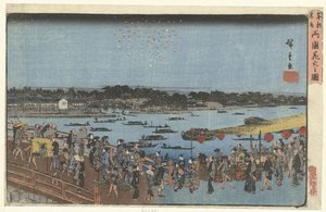 Fyrverkeri ved Ryogoku-broen Ryogoku Bashi no hanabi no zu (tittel på objekt) Kjente steder i den østlige hovedstaden (serietittel) Toto meisho (serietittel på objekt)
