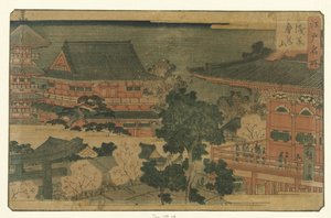 De Kinryuzan Tempel Te Asakusa Asakusa Kinryuzan Bellow m de paazen i edo Edo meisho