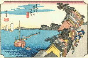 Kanagawa - Yokohama slik det så ut i Tokugawa-tiden.