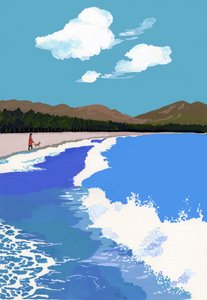 Strand og furuskog av Hiroyuki Izutsu